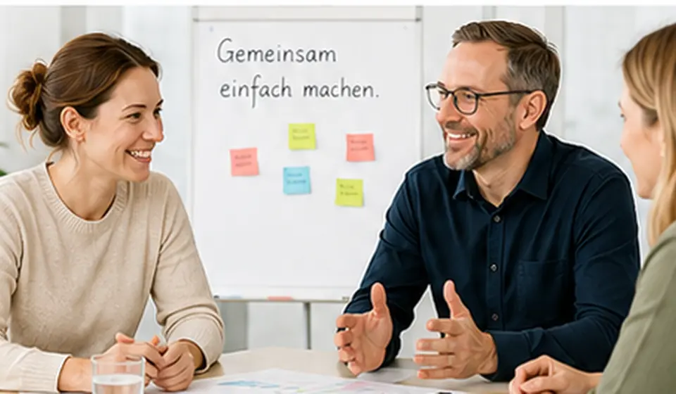 Beratungsgespräch in einem modernen Arbeitsumfeld